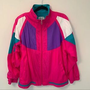 Vintage 90s Lightweight Block Color Windbreaker Women’s Large